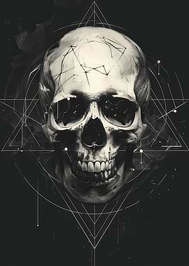 Skull with Geometric Pattern