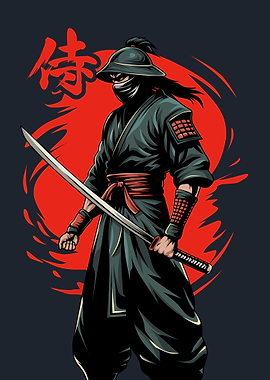 Samurai Warrior Illustration