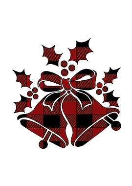 Red Plaid Christmas Bells