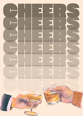 Cheers Toast Illustration