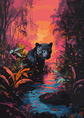 Black Panther in Jungle