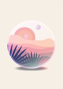 Glass Planet - Sunset in a Sphere