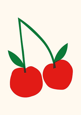 Red Cherries Illustration