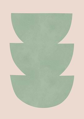 Abstract Green Shapes