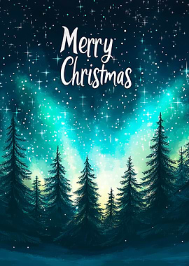 Christmas Night Forest