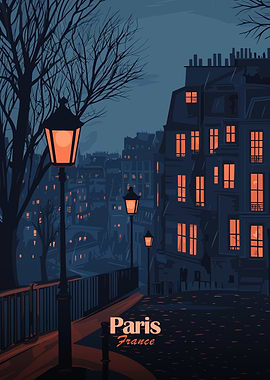 Paris Night Scene