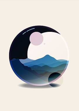 Glass Planet - Moonlit Mountains 2