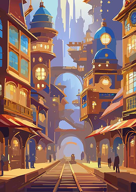 Steampunk Cityscape