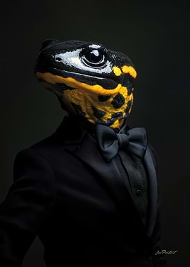 Salamander in Suit Portrait