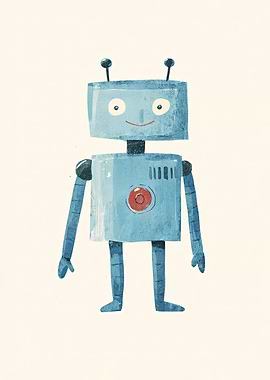 Smiling Robot Illustration