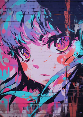 Anime Graffiti Mural