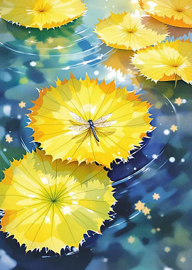 Dragonfly on Lily Pad