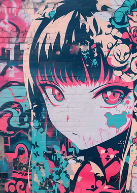 Anime Graffiti Mural