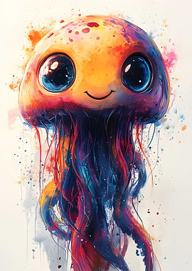 Cute Jellyfish Illustration
