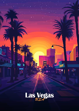 Las Vegas Sunset Cityscape