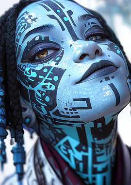 Cyberpunk Face Art