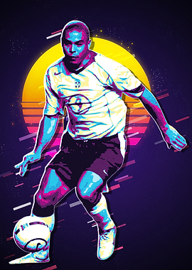 Ronaldo Retro Football Player