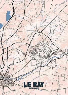 Le Ray, New York Map