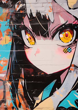 Anime Graffiti Mural