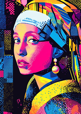 Girl with a Pearl Earring Pop Art
