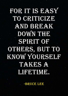 Bruce Lee Quote - Self-Knowledge