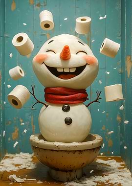 Snowman Toilet Paper Fun