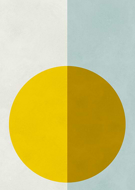 Yellow Circle Abstract Art