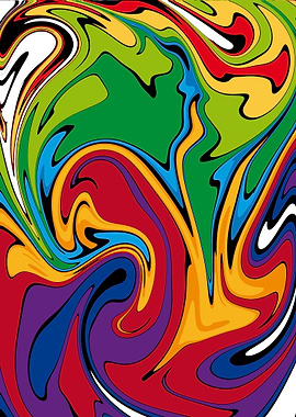 Abstract Swirling Colors