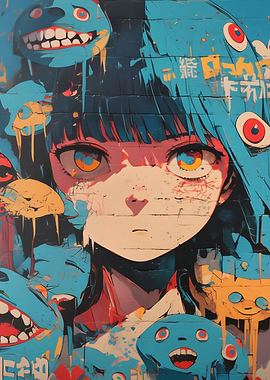 Anime Girl Graffiti