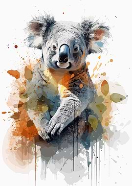 Koala Watercolor Art