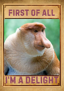 Long-Nosed Monkey - First of All I'm a delight