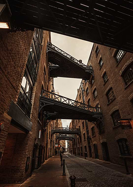 London Alleyway with Bridges