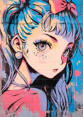 Anime Girl Graffiti