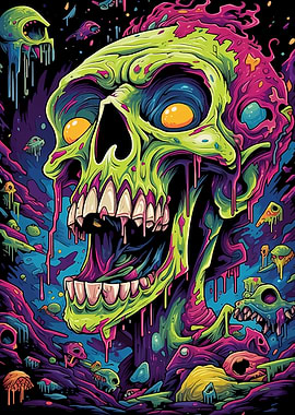 Zombie Skull Art