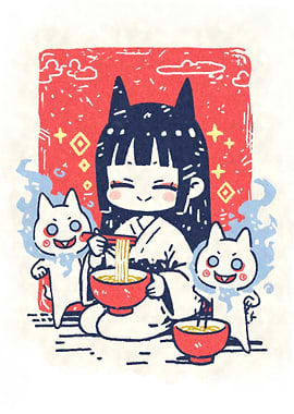 Kawaii Yokai Demon Girl Ramen