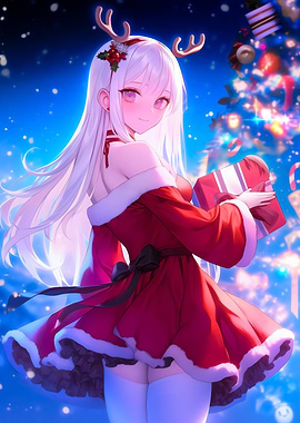 Anime Girl Christmas Demon