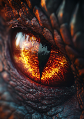 Dragon Eye with Fire