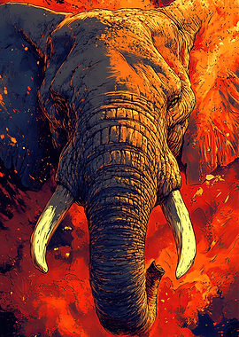 Elephant in Flames