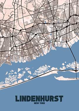 Lindenhurst, New York Map