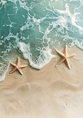 Starfish on Sandy Beach