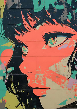 Anime Girl Graffiti