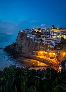 Coastal Town at Dusk