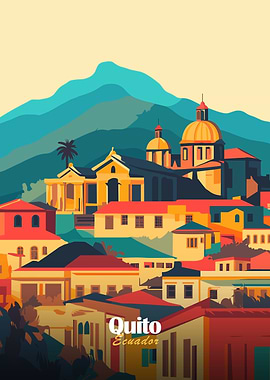 Quito Cityscape Illustration