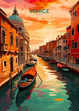 Venice Canal Sunset Travel