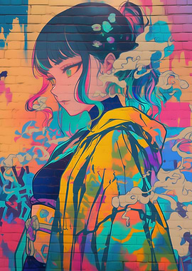 Anime Girl Graffiti