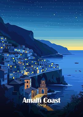 Amalfi Coast Night View