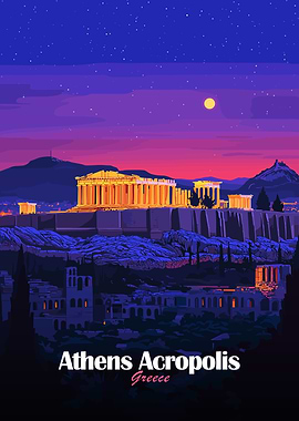 Athens Acropolis Night