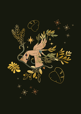 Golden Hands & Leaves