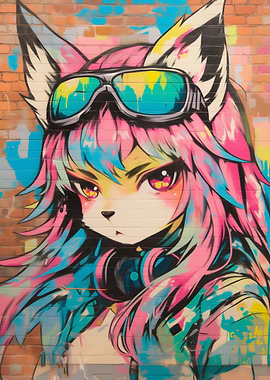 Anime Girl Graffiti