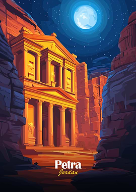 Petra, Jordan Night View